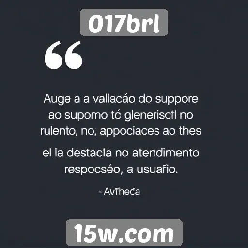 Avaliação do suporte ao cliente no site 017brl